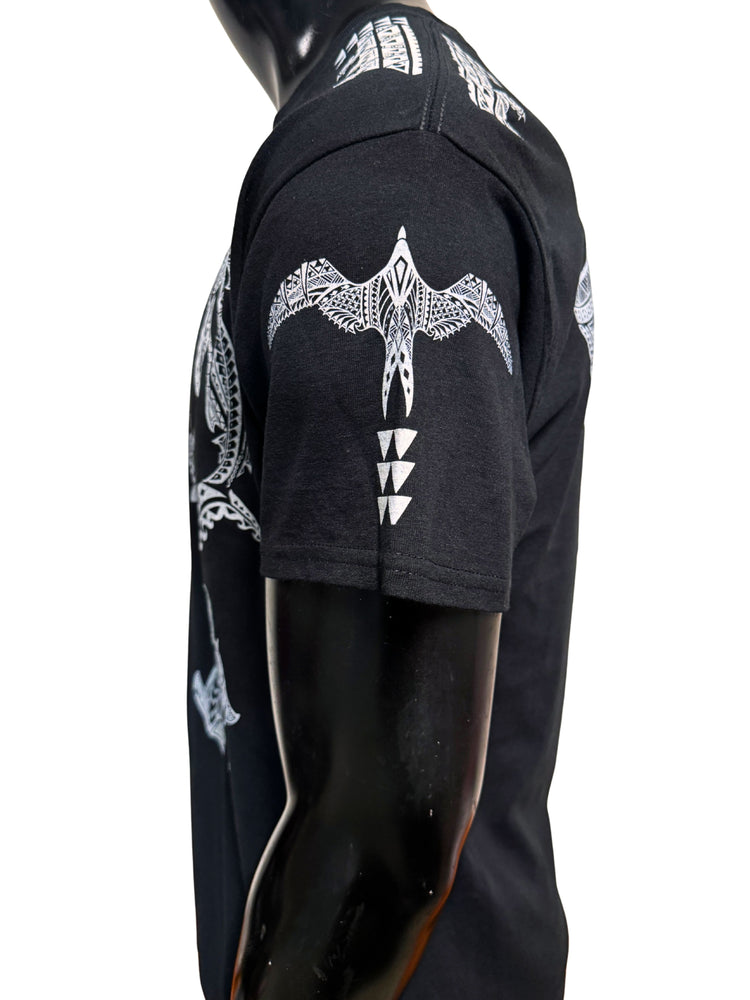 Shark and Turtle Black T-Shirt