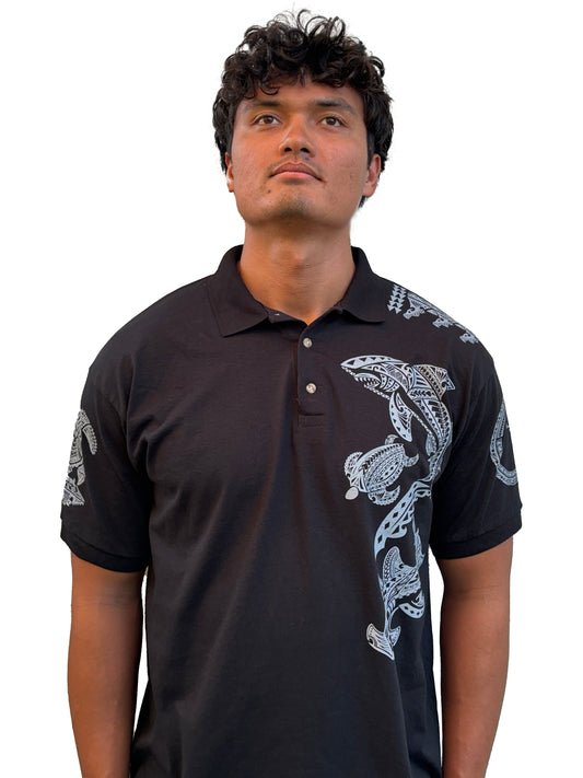 Black Polo Shirt - Tribal Edge Clothing Company