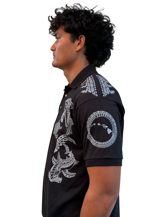Black Polo Shirt - Tribal Edge Clothing Company